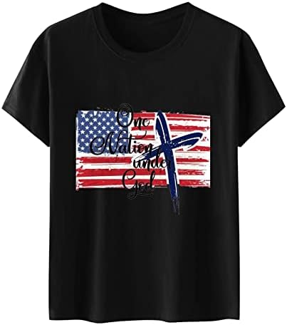 На 4 юли, Дамски Потници, Тениска с Американския Флаг, САЩ, Междузвездни Ленти, Графични Тениски, Патриотични Ризи, Ежедневни