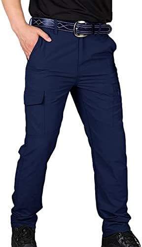 Maiyifu-GJ Мъжки Външни Непромокаеми Панталони-Карго, Леки Тактически Панталони с много джобове, всеки ден на Военни Туристически Панталони