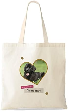 Персонални Памучен чанта-тоут от Нюфаундленд с дръжка за майки и татковци на Домашни кучета, Холщовая Чанта