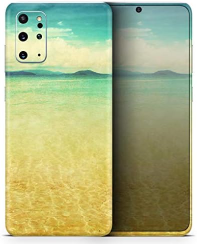 Дизайн Skinz Реколта Ярка плажна сцена, Защитно Vinyl Стикер, Обвивка на кожната покривка, която е Съвместима с Samsung Galaxy S20 (покритие на екрана и задната стъклена обвивка)
