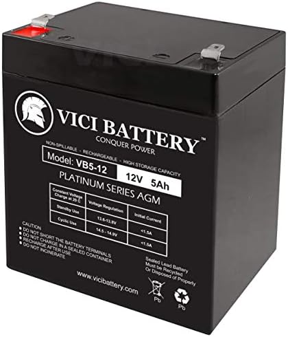 VICI Battery 12V 5AH SLA Смяна на батерията за оригинален продукт на марката KT-1250, KT-1240