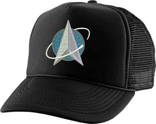 ALLNTRENDS Регулируема Шапка на шофьор на камион Космически Сили на САЩ, на Бродирани Окото бейзболна шапка За Възрастни,