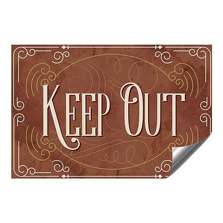 CGSignLab | Keep Out - Викторианската картичка Сверхпрочная Промишлена самозалепваща Алуминиева стикер на стената | 48 х 32