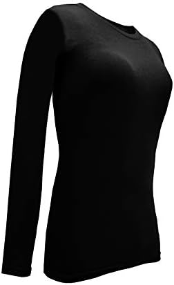 Женска тениска Natural Uniforms Under Scrub Tee с кръгло деколте и дълъг ръкав, Комплект от 2 комплекти - Multi Pack
