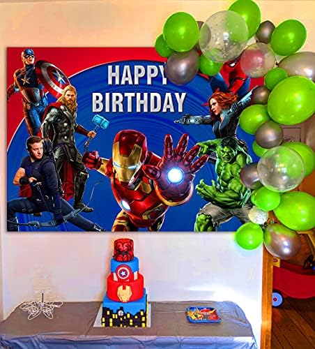 GCH Superhero Party Доставки Background Фон за Снимки на Тема Супергерой за момчета, Детски Душ, Празнична Торта, Маса, Украса за парти, на Фона на 5x3 Фута