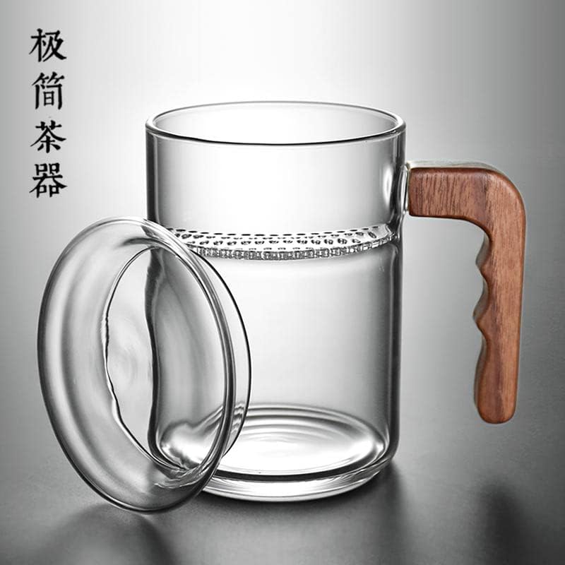 Чаша във формата на полумесец, стъклена чаена чаша, домашно филтър за разделяне на чай, офис пузырьковый зелен чай с