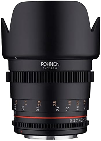 Rokinon 14 мм Т3.1, 24 мм, 35 мм и 50 мм, 85 мм Т1.5 и 135 мм Т2.2 Cine DSX с 6 обективи за Canon EF, Комплект със система