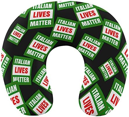 Италианската Възглавница за шията, за пътуване Lives Matter Memory Foam U-Образна Самолетная Възглавница за Поддръжка на Главата