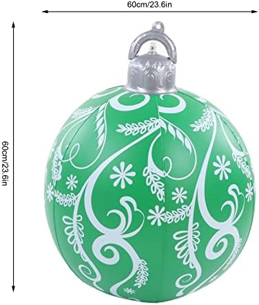 Открит Коледен Надуваем Балон от PVC, Надуваем Коледна Топка, която свети 16 Цвята, Водоустойчив Надуваем Балон, Коледни Украси, с дистанционно управление, за Празнич?