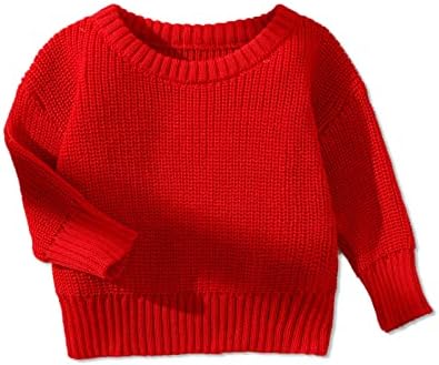 PATPAT Пуловер За малки Момичета и Момчета, Вязаный Пуловер За Деца, Най -, Топло Однотонная Дрехи С Дълъг Ръкав