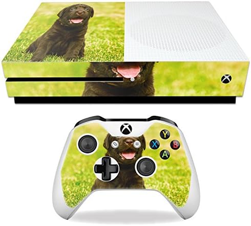 Кожата MightySkins е съвместим с Microsoft Xbox One S, опаковка, етикет, скинове кученце