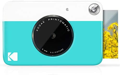 Фотоапарат непосредствена печат Kodak Printomatic (синьо), основен комплект + цинковая хартия (20 листа) + луксозен калъф