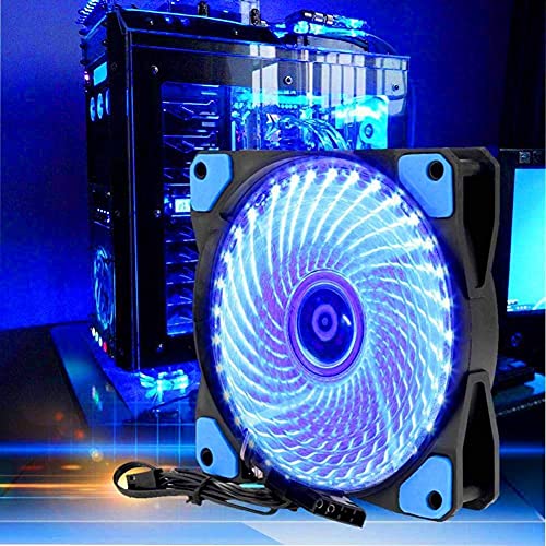 MXIAOXIA Тъпо 12 см 33 светодиода RGB Светлина на Вентилатора за Охлаждане на Радиатора за Компютър Корпус PC