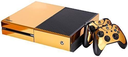 SKINOWN Golden Skin Златен Стикер Vinly Decal Cover за конзолата Xbox One (XB1) и 2 контролери с 1 скинами Kinect
