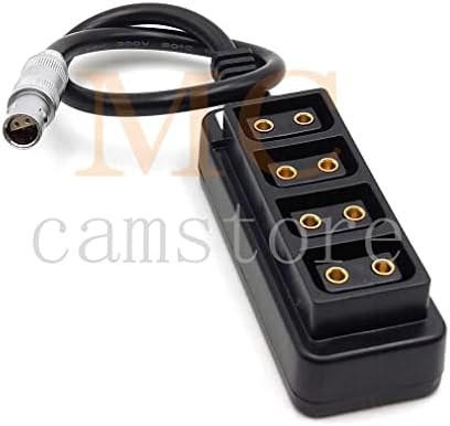 MCcamstore 0S 4Pin-4-Портов Хъб-сплитер на храненето D-tap, Женски Адаптер-Сплитер P-Tap D-Tap Хъб за фотография (50 см)