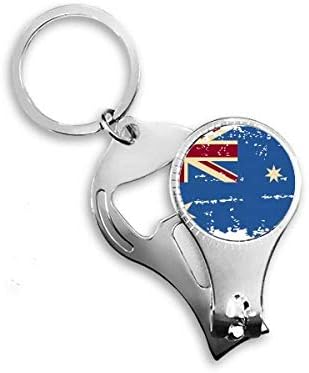 Австралия Флаг Вкус На Ретро Илюстрация Ножица За Нокти Халка Ключодържател Отварачка За Бутилки Машина За Рязане