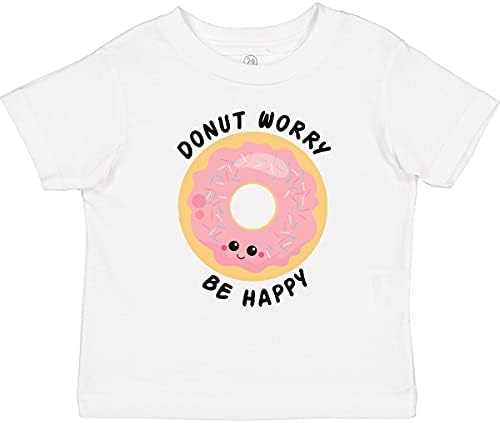 вкусна Поничка, се тревожи, Бъди Щастлив, Понички с Розова топинг` Тениска за деца