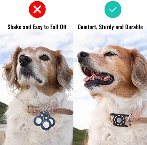 Титуляр яка за кучета с въздушна етикет е Подходящ за яка за кучета Apple Air Tag Размер от 0,75 до 1,2 инча,