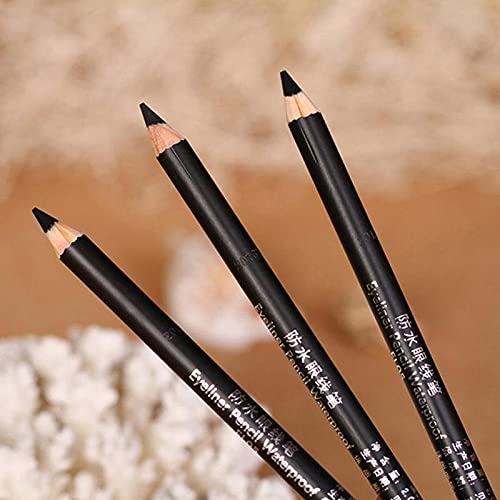 SKINGE 2 бр. черен устойчив молив за очна линия на очите, водоустойчива очна линия, устойчив на размазыванию козметичен