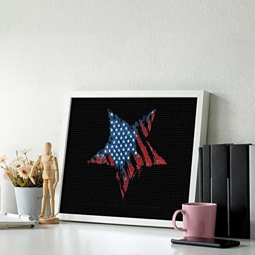 Американското Знаме е Ветеран от Виетнам Диамантена Живопис Комплекти 5D направи си САМ Пълна Тренировка Планински Кристал Изкуство Стенен Декор за Възрастни 16 x 20