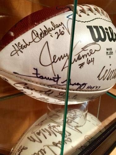 Екипът на Bart Starr Super Bowl SB I Пакърс Подписа Официален договор Wilson NFL Football JSA - Футболни топки с автографи