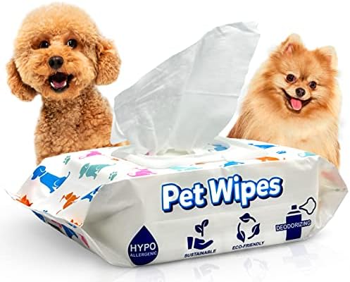 Pets Depot 100 Нежни кърпички за кученца за задните части и ръцете - не е алергичен, лесни за почистване и ароматизация
