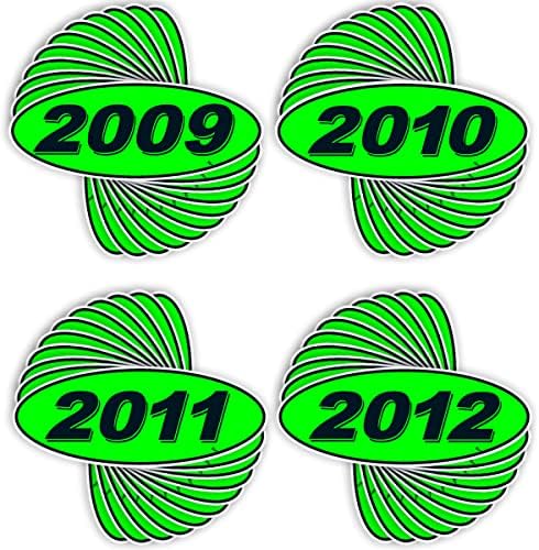 Versa Тагове 2009 2010 2011 2012 Овални етикети в прозореца дилъри на автомобили моделна година, с гордост Направени