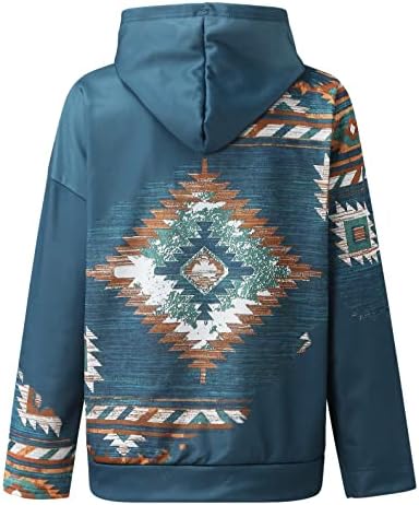 MtsDJSKF Реколтата, Блузи с Качулка за Жени, Всекидневни Пуловер с Дълъг Ръкав, Цветен Пуловер с Качулка, Графична Hoody