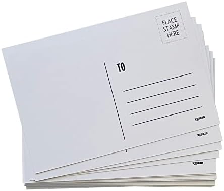 Отново използвайте Празни картички за кореспонденция. 100 Бели празни пощенски картички 4x6, набор от празни пощенски картички за изпращане по пощата. Картонена харт?