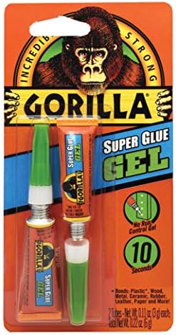 Гел Gorilla Супер Лепило, Две туби от по 3 грама, Прозрачен, (Опаковка по 1 парче)