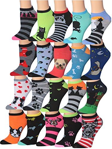 Дамски чорапи Tipi Toe 20 Двойки С Цветастым Модел С Дълбоко деколте / Без показване
