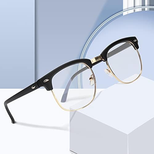 LETAAKA Очила с блокиране на синя светлина за мъже и жени, 4 Опаковки Очила с защита от UV400, Прозрачни Очила за Компютър, Фалшиви