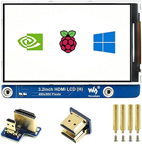 3.2-инчов IPS LCD дисплей waveshare (H) за Raspberry Pi 4B / 3Б + /3Б / 2B / Zero / Zero W / Zero WH, в jetson