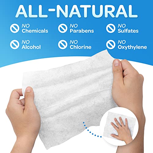 Салфетки Cloud Чисти и Сухи Памучни Бебешки Кърпички Мека Здрава кърпа без мирис за чувствителна кожа (6 опаковки по 600