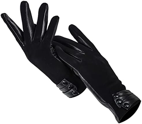 n/a Дамски Кожени ръкавици от естествен велур 50% Естествена кожа 50% Дамски ръкавици (Цвят: A, Размер: 8.5)