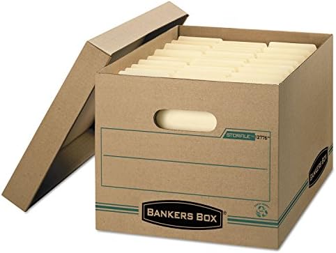 Bankers Box 1277601 Stor/ Картотечные кутии С капак, Литър /Lgl, 12 инча X15 инча X10 инча, 12 / Ct, Kft /Gn