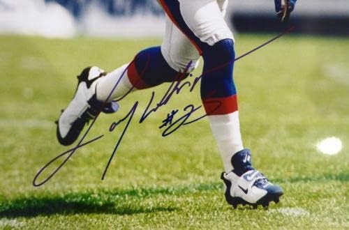 Снимка на Лари Уигхэма с автограф 16x20 Инв New England Patriots #214165 - Снимки NFL с автограф