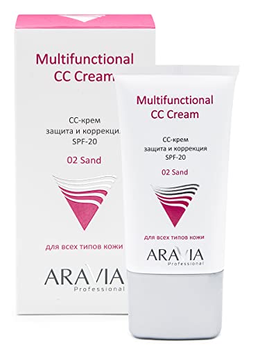 ARAVIA CC-крем SPF-20 за лице, Мултифункционален крем (пясъчен оттенък), , 50 мл, 1,7 течни унции