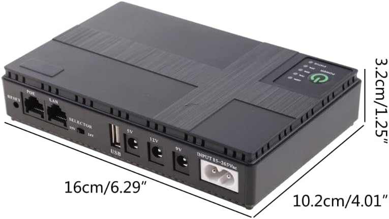 Мини Лаптоп Батерия на UPS 5/9/12 Непрекъсваемо захранване за Wi-Fi Рутер 10400 mah Адаптер за Резервно Захранване